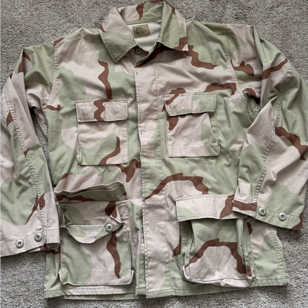 #319 Military Tactical Dress Uniform BDU Camouflage Jacket Shirt Desert Camo
